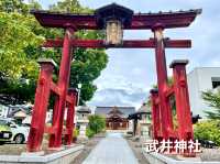 【長野県】立派な朱塗りの鳥居がお出迎え