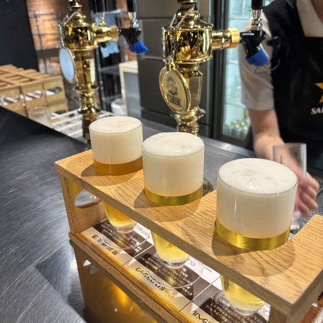 了解札幌啤酒的歷史，一次試飲3種口味