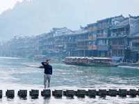 Morning Serenity in Fenghuang Ancient Town: Misty River Magic at Dawn