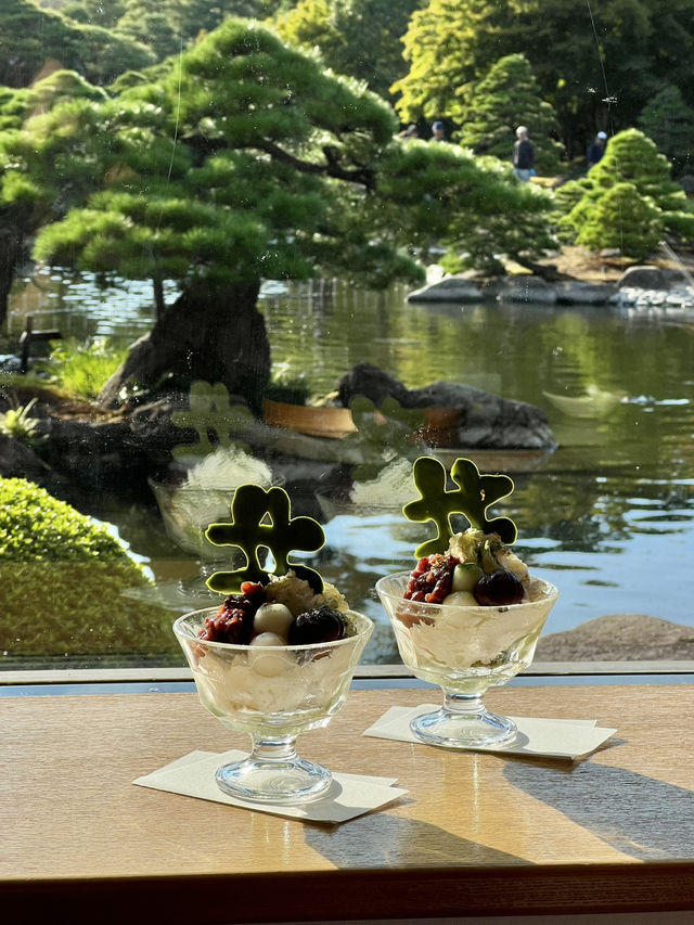 Matcha sweets that perfectly match the Japanese garden
