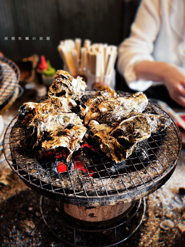 《 必食松島名物》¥1500 就有40分鐘炭燒牡蠣放題！