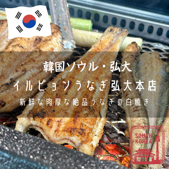 【韓国ソウル・弘大】新鮮な肉厚な絶品うなぎの白焼き「イルピョンうなぎ弘大本店」