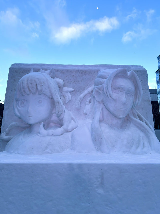 北海道　札幌観光　2025さっぽろ雪まつり　北海道道庁の雪像に圧倒されたぞ！