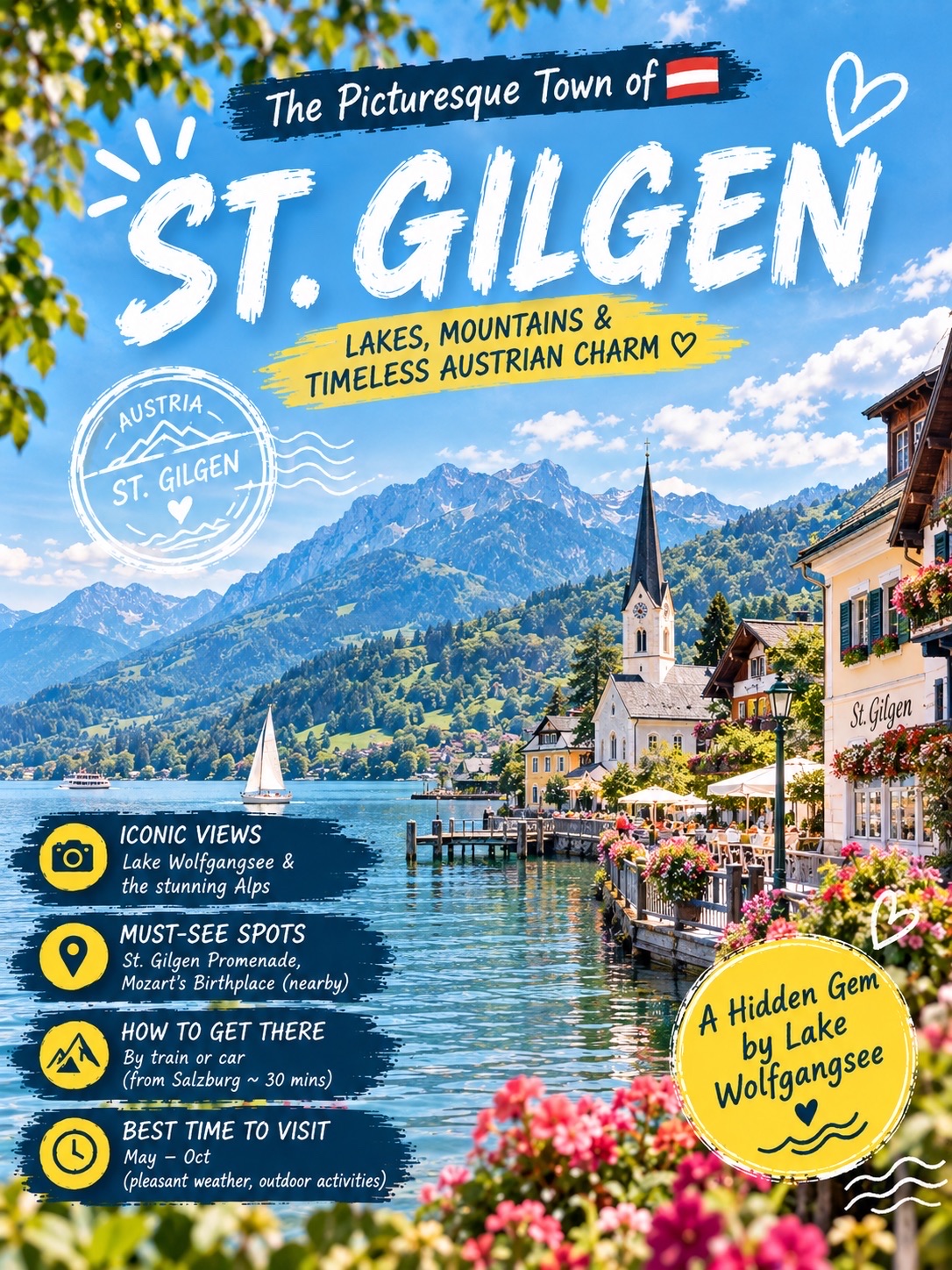 🇦🇹 St. Gilgen | A Peaceful Alpine Ride Above the Austrian Lakes 🚠🌲