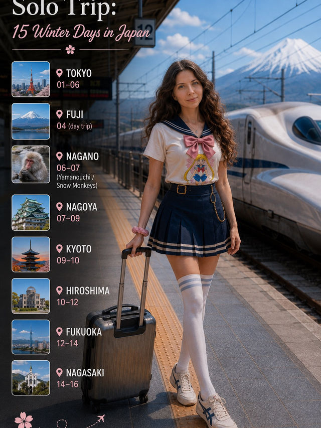 Solo Trip: 15 Winter Days in Japan - from Tokyo to Nagasaki 🇯🇵❄️