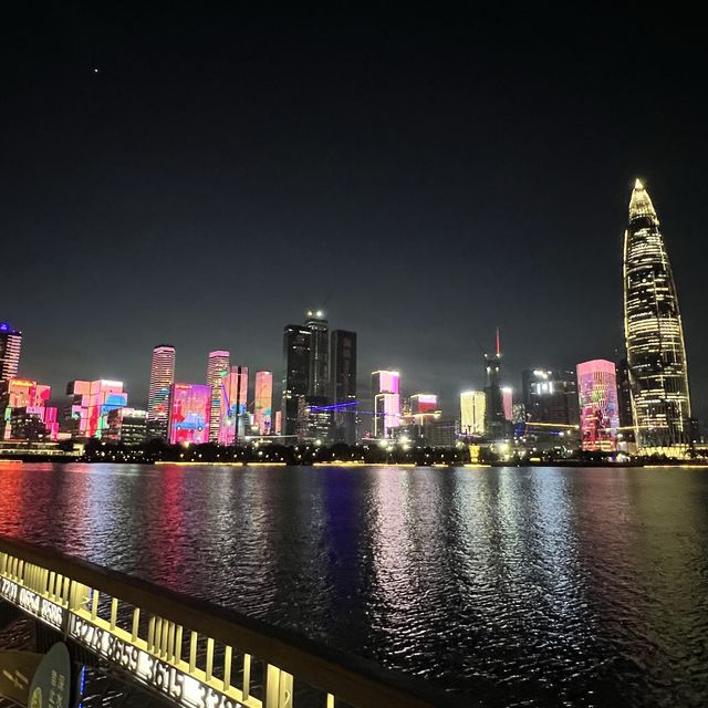 打卡深圳人才公園燈光秀
