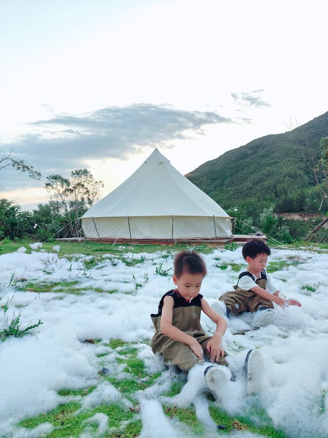 惠州遛娃｜懸崖露營，這裡真的不是巴厘島