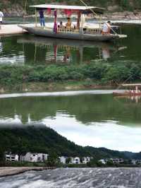 夏日避暑安徽渔梁古村，泛舟渔梁坝