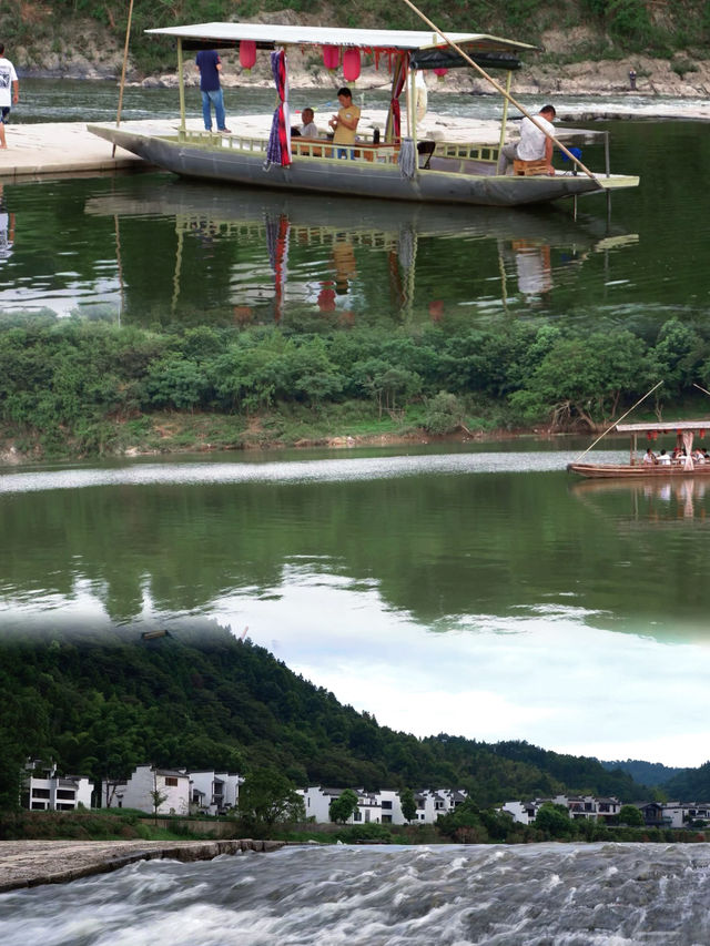 夏日避暑安徽渔梁古村，泛舟渔梁坝