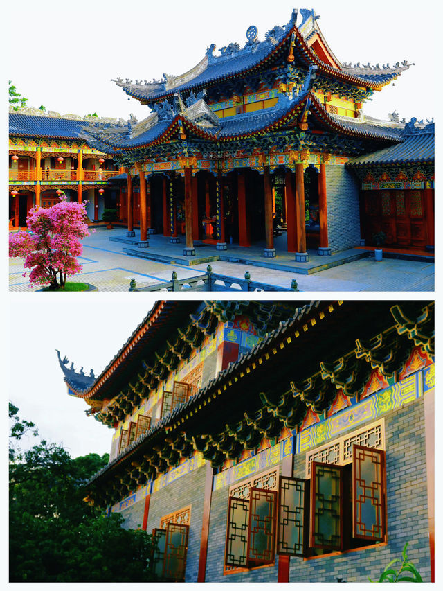 深圳這個三角梅盛開的海邊古寺，意境太美！