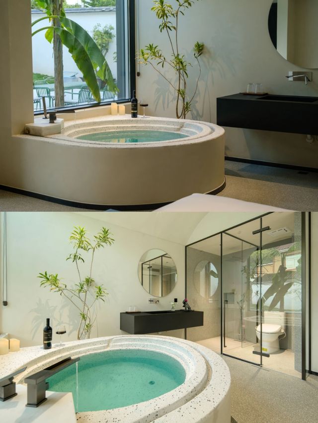 神仙民宿落地窗+大浴缸也太絕了吧