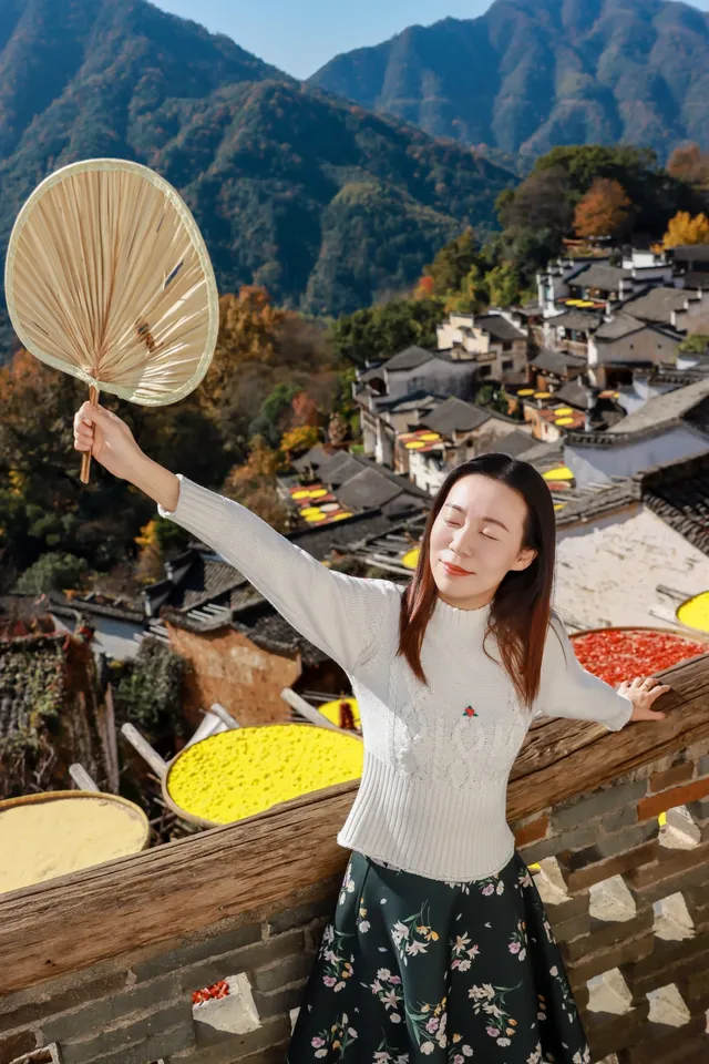 12月的婺源篁嶺曬秋，太陽是最好的濾鏡