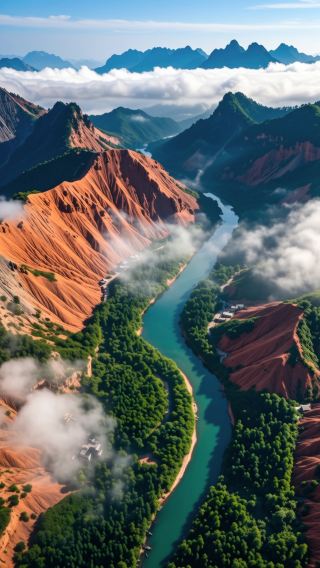 盛夏の崀山ライトトリップ攻略｜1580元で丹霞の秘境を満喫｜雲海の日の出絶景スポット付き