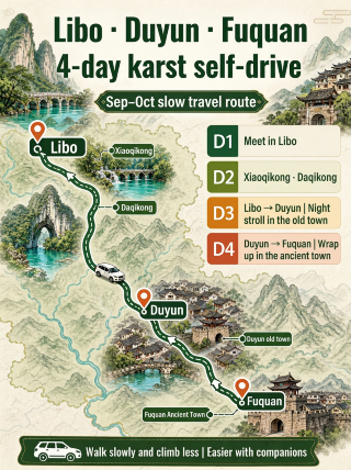 4-day road trip through Libo, Duyun, and Fuquan: Take your time exploring the landscapes and ancient towns