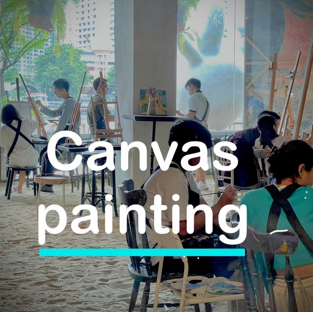 Canvas painting มาเป็นจิตรกรวันหยุดกันจ้า 