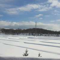 北海道冬季－被雪覆蓋的三笠市與桂澤湖