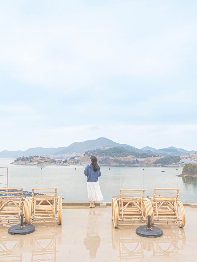 여수 백야대교가 보이는 오션뷰 카페 마애💙