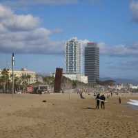 San Sebastian Beach At Barcelona