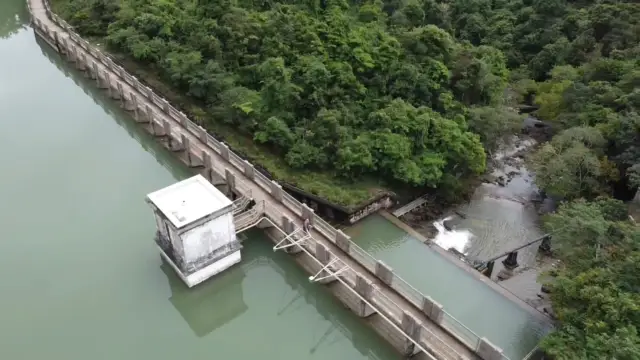 航拍香港仔上水塘