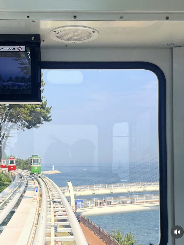 韓國釜山/絕美 天空膠囊列車🩵