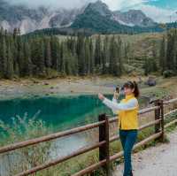 🇮🇹 A very beautiful Lake Carezza, Dolomites, Italy
