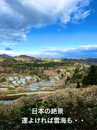 【新潟×日本の絶景】  大小様々な棚田が作り出す光景  運よければ雲海も・・