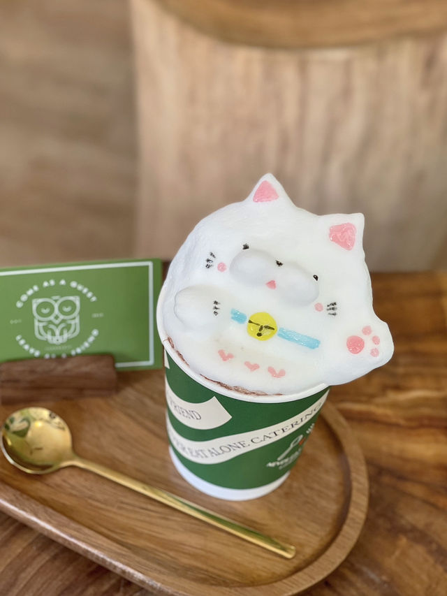 西貢超chill打卡咖啡店🤍必點3D立體拉花飲品🐱