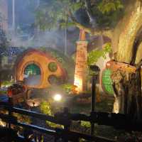 Cute Hobbit Cottages at Food Bayana