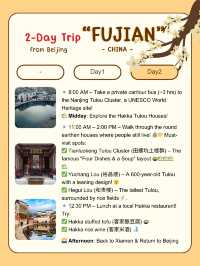 2-Day Fujian Adventure 🏯🌿 from Beijing