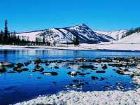 中國新疆阿勒泰著名景點：喀納斯湖，冬天雪景，適合打卡拍照📸