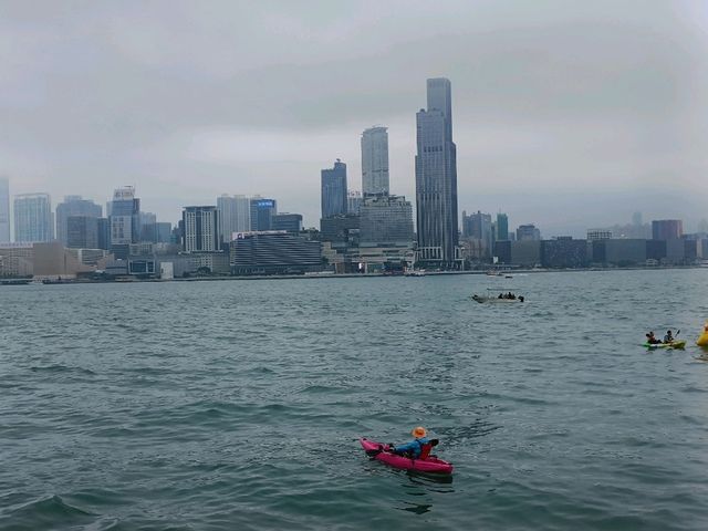 都市中的濱海綠洲，灣仔海濱長廊水上運動區。