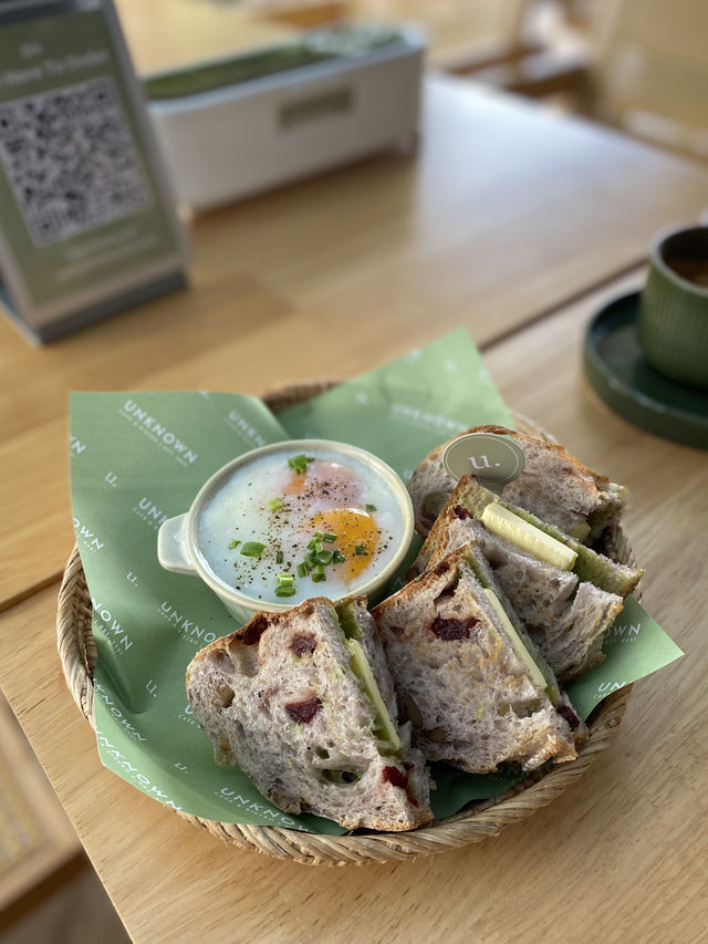 Kaya butter sourdough for breakfast in Penang!