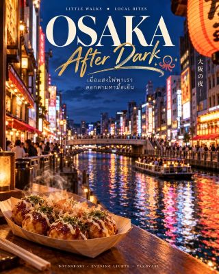 🐙 OSAKA AFTER DARK — เมื่อแสงไฟพาเราออกตามหามื้อเย็น 🏮✨