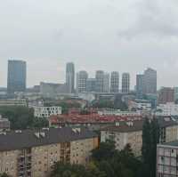 Bratislava view to skyscapers and castle