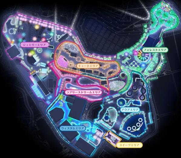 ジュエルミネーション　園内マップ