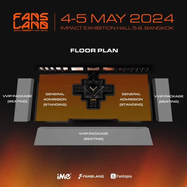 Fansland Music Festival 2024 | Floor Plan Seating chart