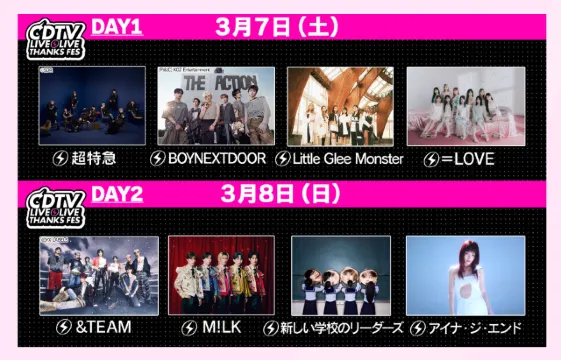 春の大感謝祭2026 出演アーティスト