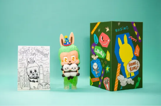 LABUBU x Panda Twins搪膠玩具
