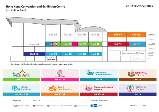 MEGA SHOW 2025 場館分佈圖 PART 1