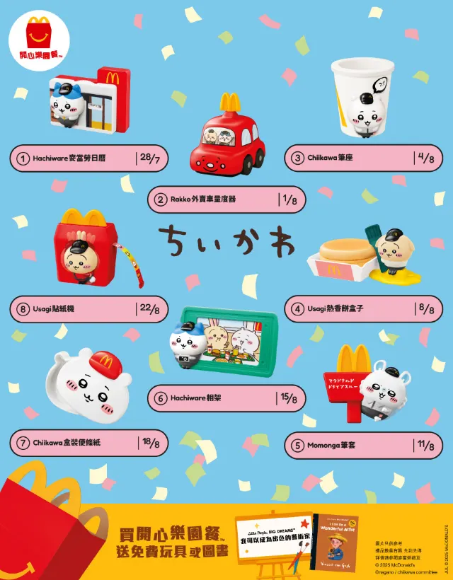 麥當勞CHIIKAWA開心樂園餐玩具