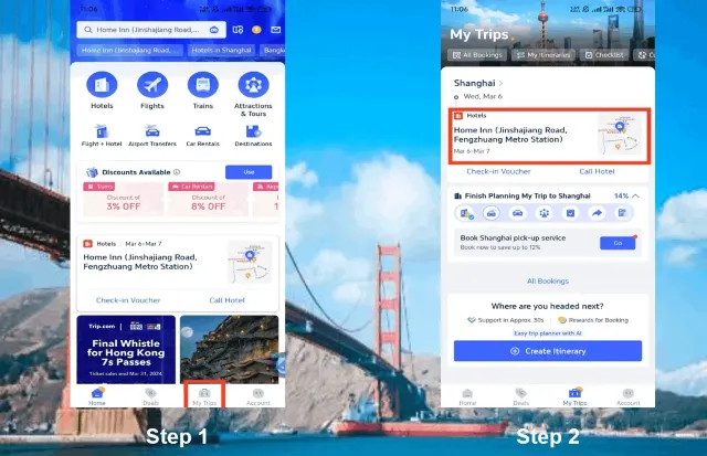 트립닷컴 호텔 예약 취소