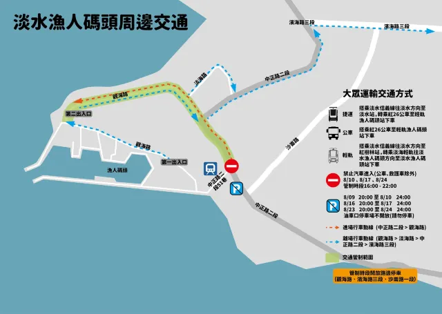 淡水漁人碼頭交通