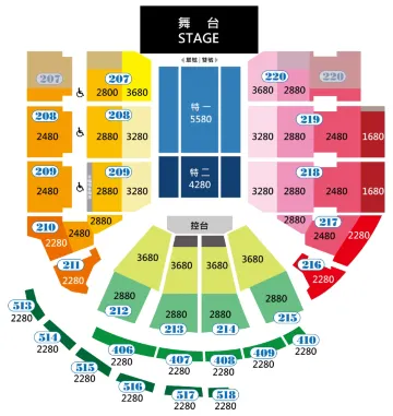 蔡琴巡迴演唱會2025 高雄場座位圖