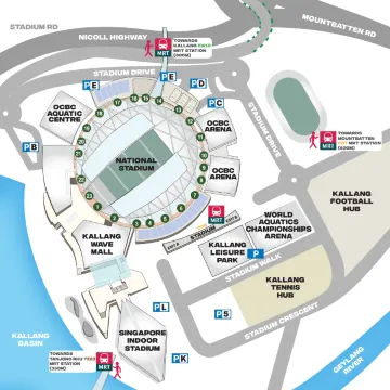 Singapore Sports Hub Nearby MRT stations