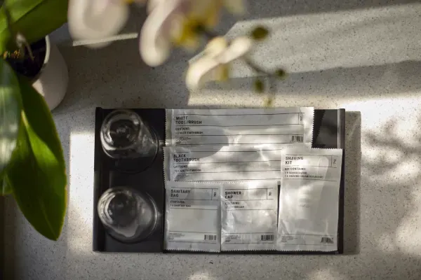 A range of high-quality toiletries