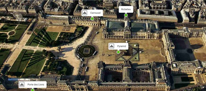 Birdview of Louvre Museum
