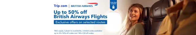 Exclusive British Airways Sale | 50% off or £30 off
