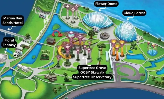 Gardens by the Bay Map