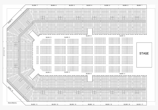 Arena場館座位圖