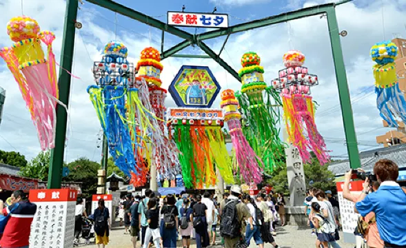 一宮七夕まつりの屋台エリア